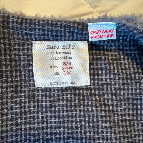 Zara Sherpa Vest with Matching Scarf/Neck Tie - Picture 7 of 8